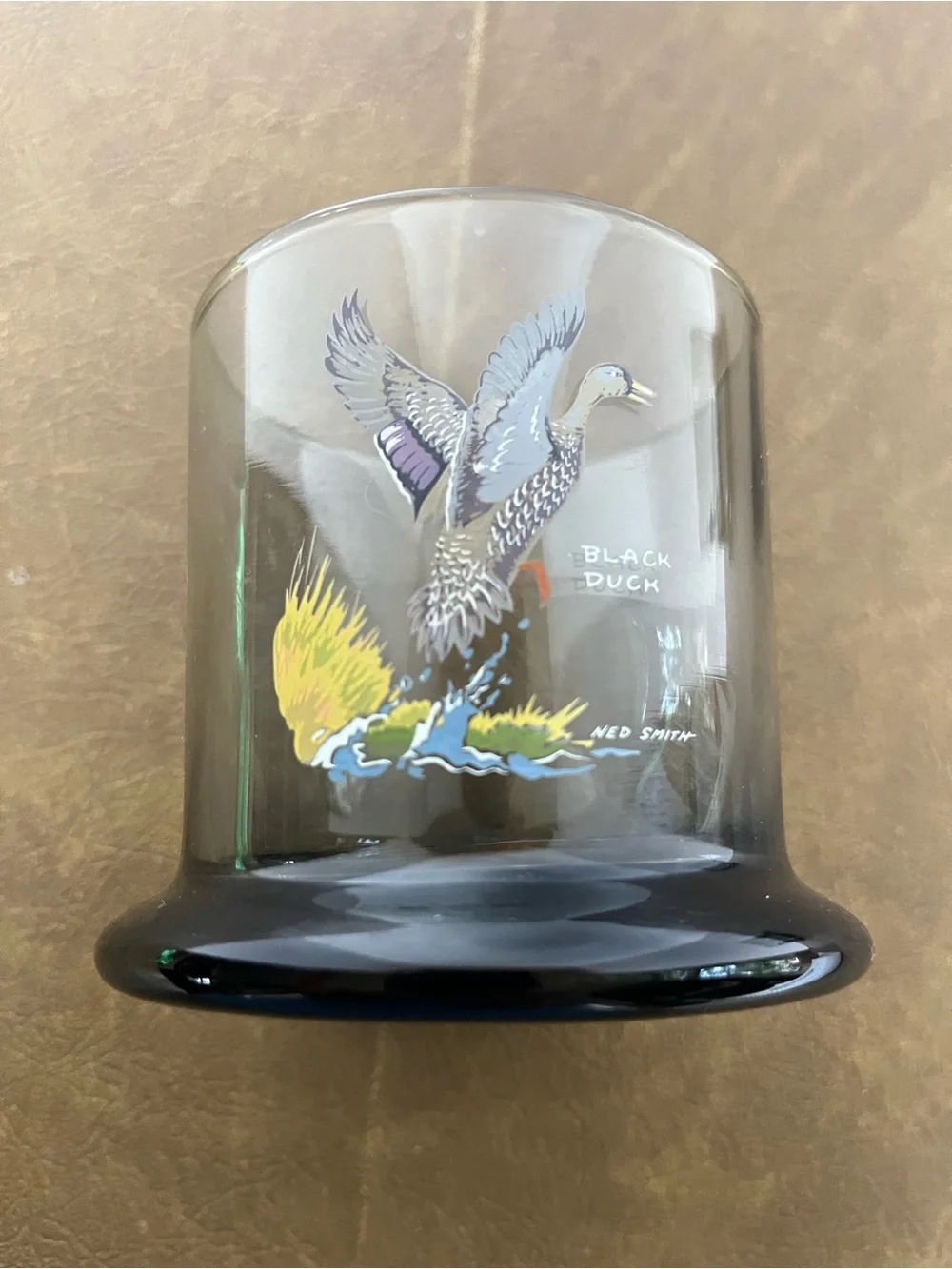 Ned Smith Waterfowl Vintage Culver Double Old-Fashioned Glasses Set of 2